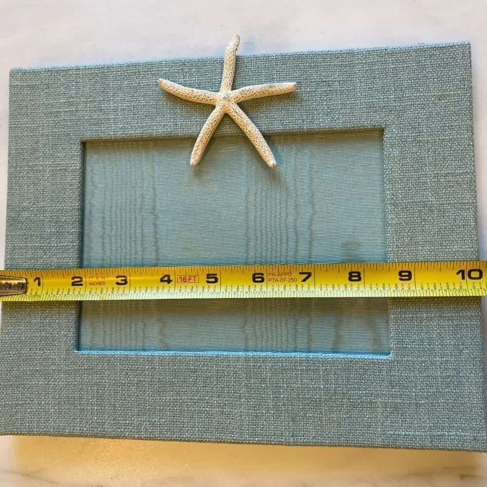 Teal Fabric Starfish 5x7 Picture Fabric